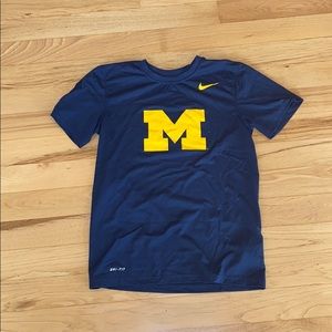 Univ of Michigan Nike dri fit tee